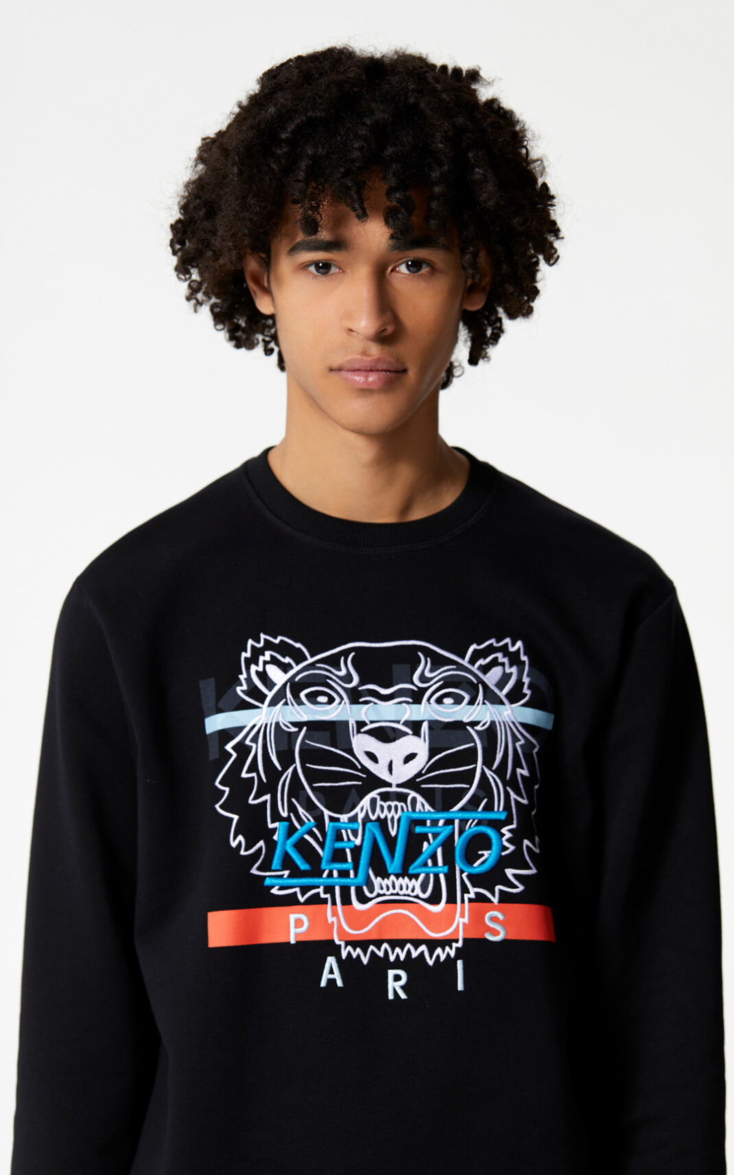 Kenzo Tiger Sweatshirt Black For Mens 4910ZDXFM